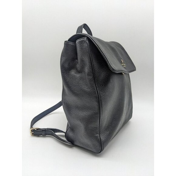 KATE SPADE NY genuine pebbled leather medium backpack- BLACK - Picture 4 of 12